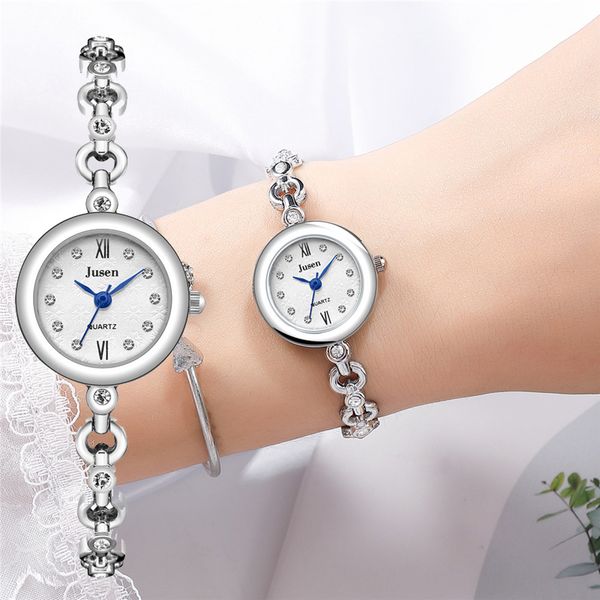 

montre homme ladies watch rose brand alloy strap high value simple rome scale alloy quartz women gift dress wrist watch, Slivery;brown