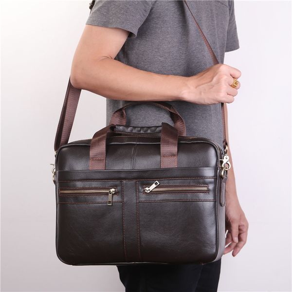 

wholesale mens leather briefcase large capacity multifunction backpack one shoulder slant span bag business and outdoor travel