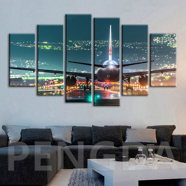 

prints home decor canvas night view of city painting wall art modern modular minimalist pictures for living room poster framed