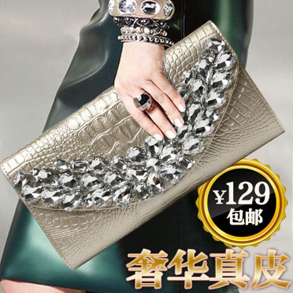 

women's bag leather fashion handbag dinner bag shoulder diagonal female