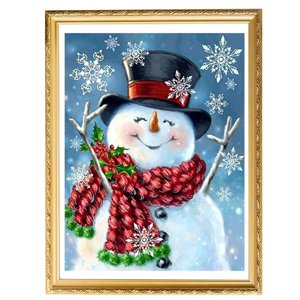 

diy 5d diamond painting number kit snowman rhinestone pictures arts home wall decor sp99 other hand tools