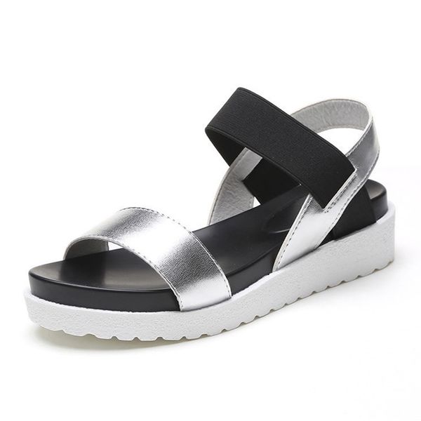 

2019 new sandals women summer slip on shoes peep-toe flat sandals shoes women roman mujer sandalias ladies flip flops, Black