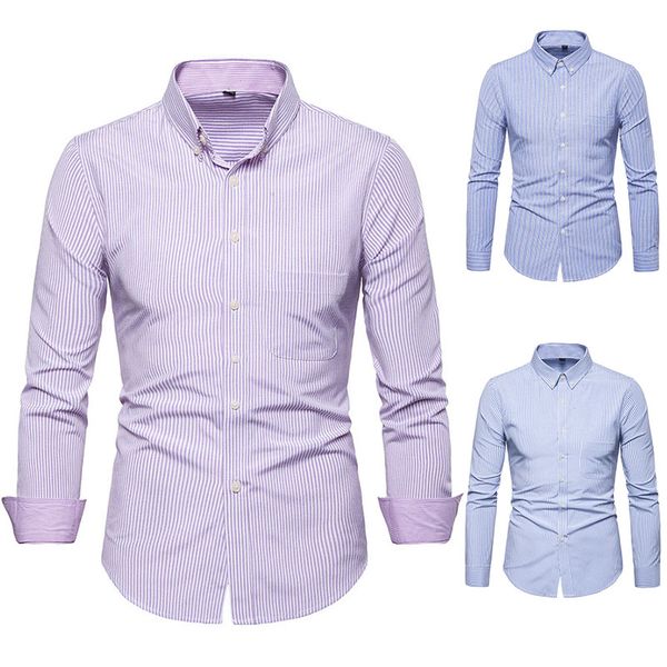 

men print shirts long sleeves slim fit striped for spring -5xl nyz shop, White;black