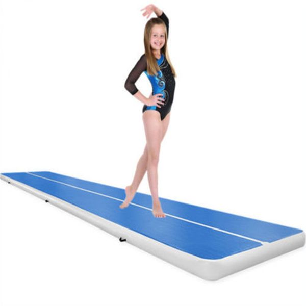 

home airtrack 4x1x0.1m factory price inflatable tumble track mat for cheerleading, beach, park and water for sale