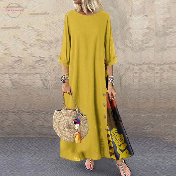 

l 5xl summer patchwork dress 2020 women casual sundress vintage short sleeve printed party long maxi vestidos famele tunic robe, Black;gray