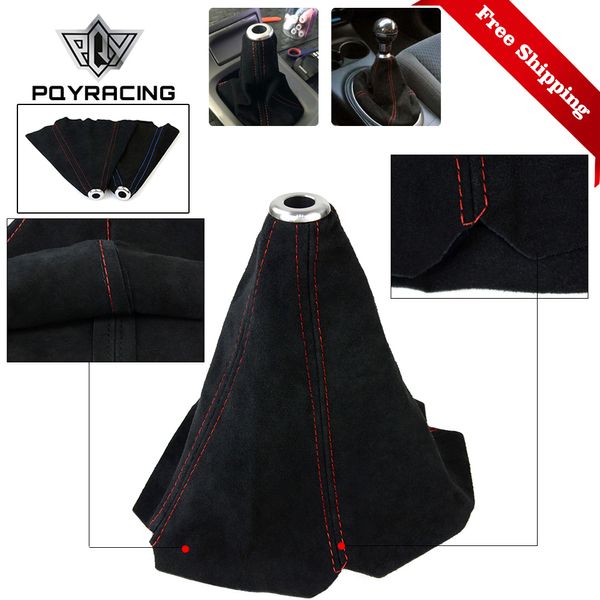 

universal car gear shift collars covers suede pu leather gear stick shift shifter knob cover boot gaiter sbc11