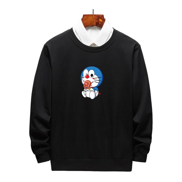 

designer men hoodies winter autumn women brand sweater cartoon print hoodie couple clothing size m-4xl wholesale, Black