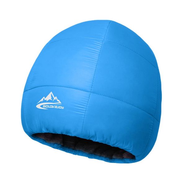 

winter ear-cap waterproof down skull beanie warm hat for cycling ski hiking camping windproof thermal fleece lined w1, Black;white