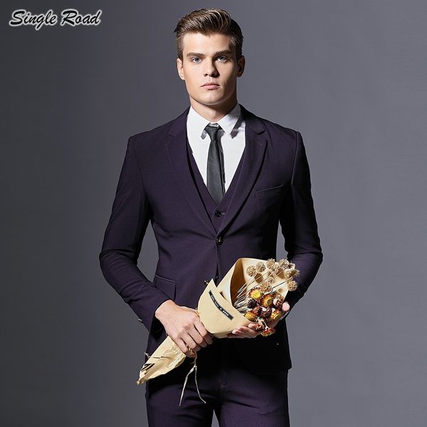 

single road men's classic suit for wedding 2019 new blue coat pant men suit latest large dresses designs dress boys sr12, White;black