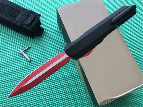 

Cypher MK7 D/E Double action out the front Automatic Knife Smooth Black (4" Red) W/ Red Hardware Tactical gift knives P894M Q
