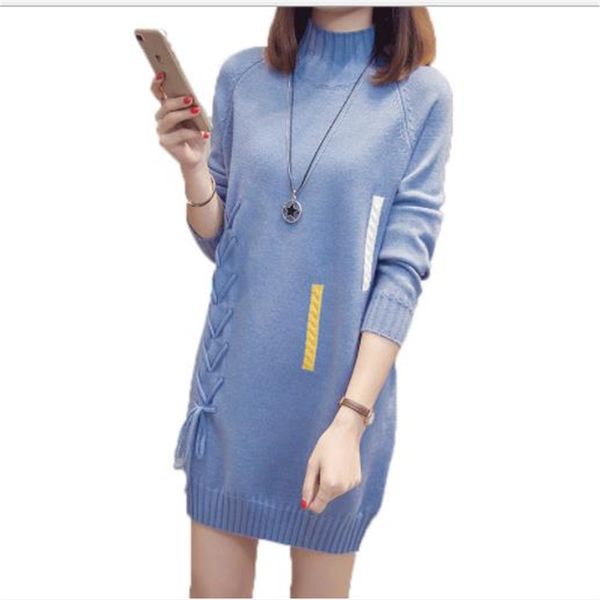 

thick sweater dress 2019women fashion autumn winter knitted pullovers sweaters long sleeve jumper pull femme loose knitwear h248, White;black