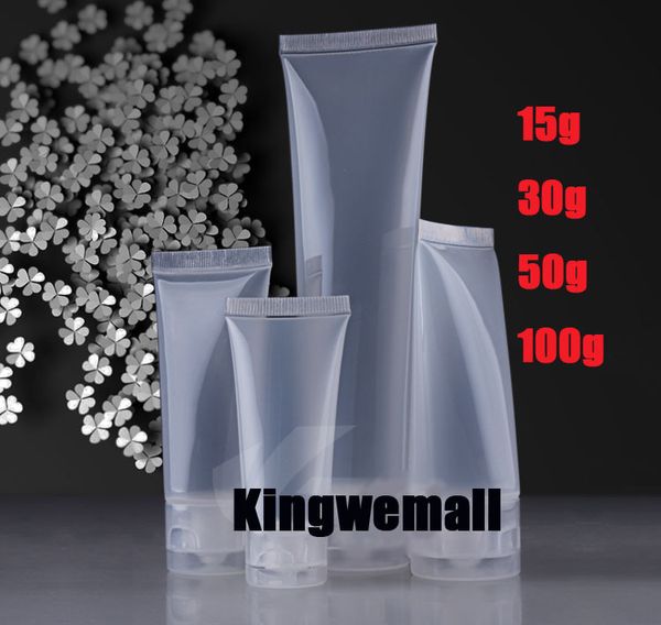 300 Stück/Lot Probenröhrchen, 100 ml Kunststoffröhrchenbehälter, 100 g leere Handcremeröhrchen, klare, helle, glatte Röhrchenbehälter