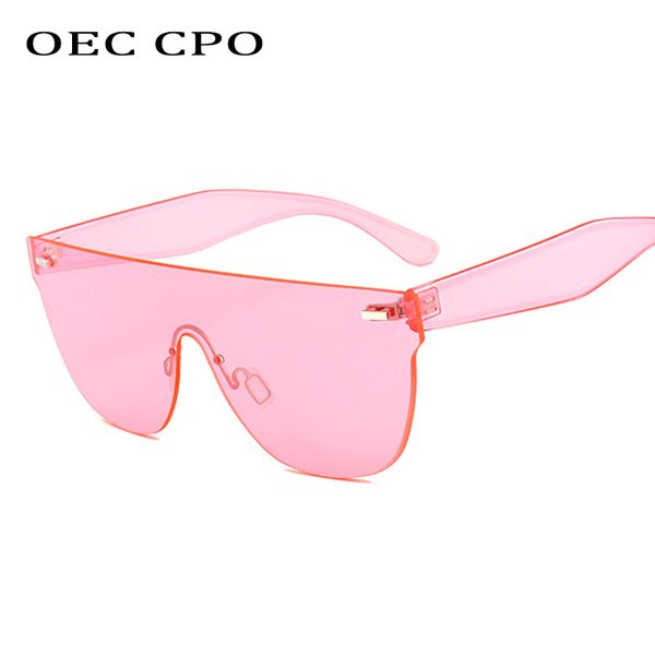 

oversized rimless sunglasses women men brand square candy coloured women's sunglasses transparent frameless eyewear o26, White;black