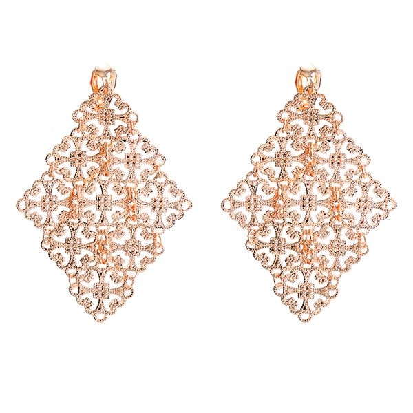 

za statement metal vintage earrings without piercing trendy exaggerated elegant big geometric dangle pendant earring for women, Silver