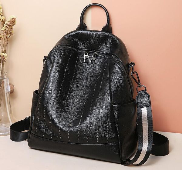 

2019 new new fashion women backpacks genuine leather backpacks ladies travel bags women travel bag