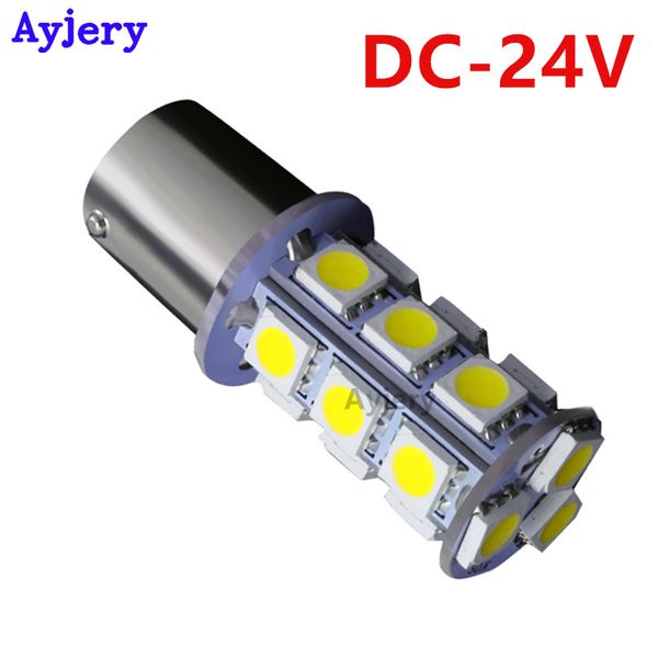 

ayjery 100pcs led car tail parking lights s25 p21/5w ba15s 1156 18 smd bay15d 1157 brake lamps turn signal lights dc 24v