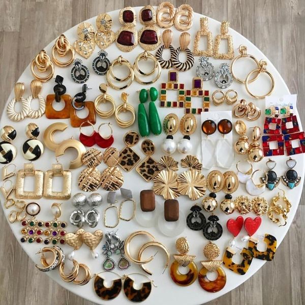 

miwens 32 za designs drop earrings women 2019 fashion geometric big maxi dangle earrings party statement female wholesale a066, Silver