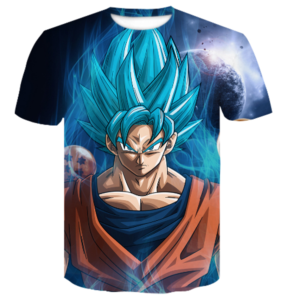 

новые dragon ball z гоку супер saiyan бог синий вегета футболка женщины мужчины лето мужская 3d печати с коротким рукавом crewneck повседнев, White;black