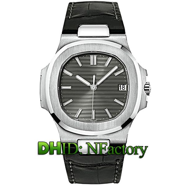 

mechanical watches 5711g-001 automatic mechanical movement 316l steel leather strap calendar display 42mm luxury men watch orologio di lusso, Slivery;brown