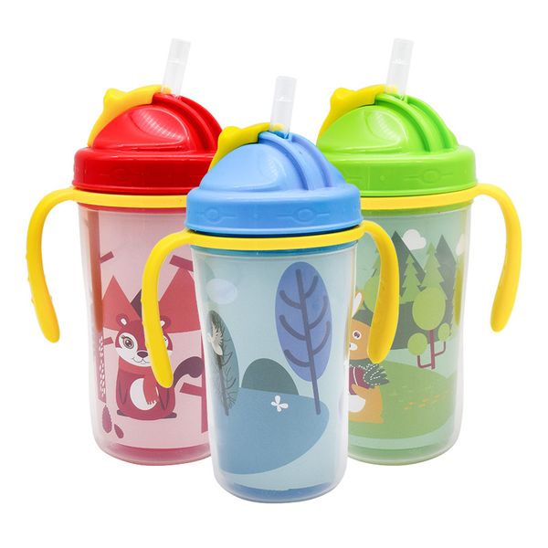 2020 Shock Resistant Baby Sippy Cup Kids Drinking Bottles With