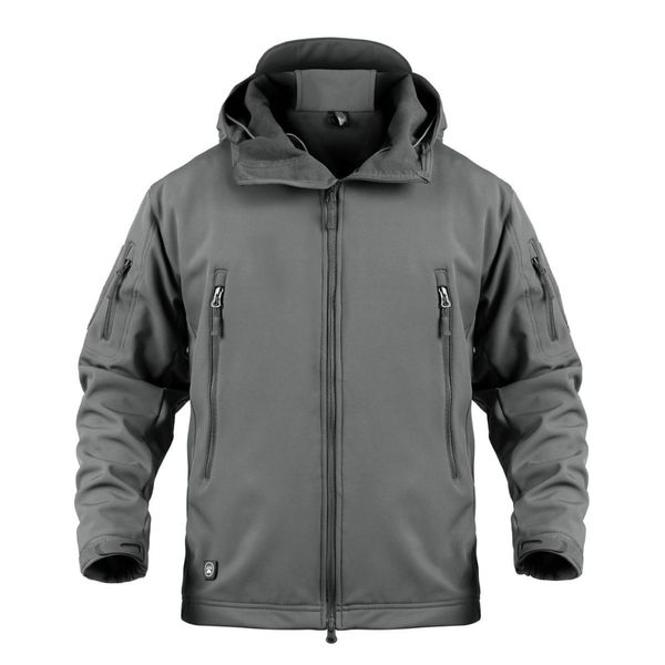 

xs-5xl outdoor climbing cycling waterproof warm hooded coat mens sports hiking windproof thermal breathable army tactical jacket, Blue;black