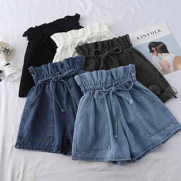 

2020 spring summer autumn selling women's fashion casual shorts women outerwear harajuku plus size short mujer denim, White;black