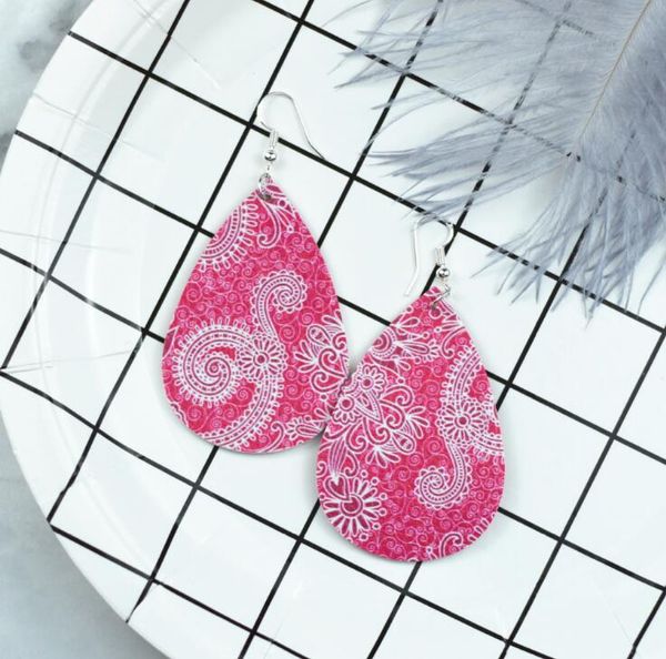 

women's pu earring simple pu tear drop earrings fashion leather earrings statement earrings for women jewelry gb1254, Silver