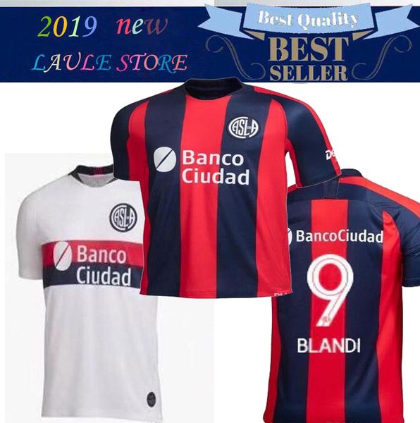 

new 2020 san lorenzo soccer jersey 19/20 san lorenzo home #16 bellusch soccer shirt #9 blandi cerutti customized football uniform, Black;yellow