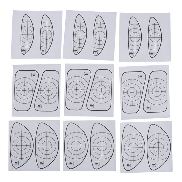 

9 sheet golf impact labels target tape stickers for irons woods - total 18pcs