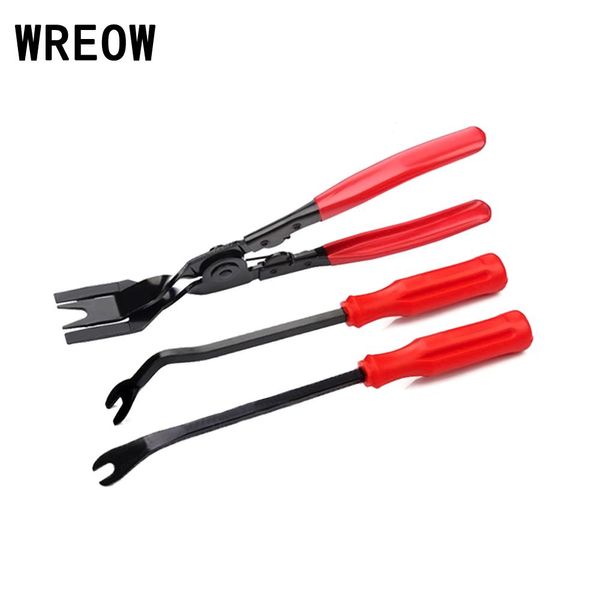 

3pcs auto car door panel trim rivets clips pliers repair clamp screwdriver clip removal tool pliers kit repair fastener tools