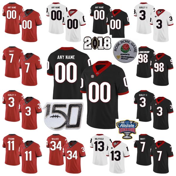 

uga georgia bulldogs college football jerseys womens george pickens jersey elijah holyfield aj green nick chubb jake fromm custom stitched, Black
