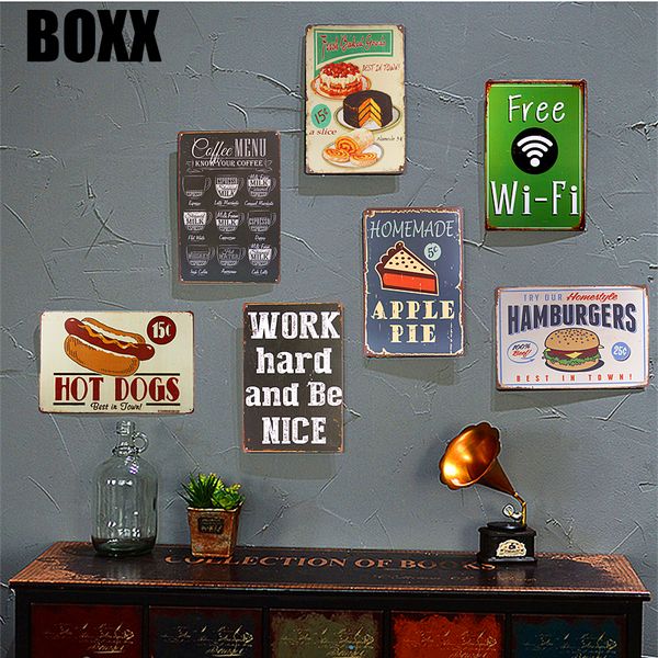 

vintage metal tin signs coffee poster wall sticker decoration in beer bar restaurant coffee shop cafe wall stickers decor