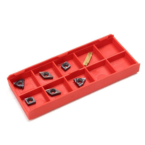 

1 set 10mm shank lathe turning tool holder durable with carbide inserts wrenches dtt88