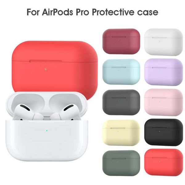 

soft silicone case for apple airpods pro shockproof cover for apple airpods earbuds cases ultra thin air pods protector case