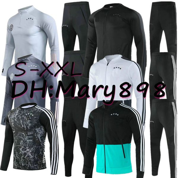 

super good quality 2020 germany soccer sets/tracksuits 2020 hummels kroos draxler reus muller gotze germany training wear s, Black