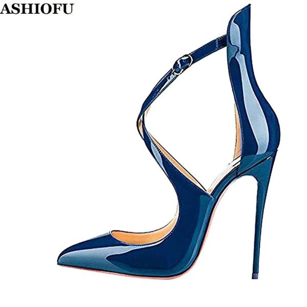 

ashiofu handmade new ladies pumps x-straps striper club dress shoes pointed toe party prom fashion evening court shoes, Black