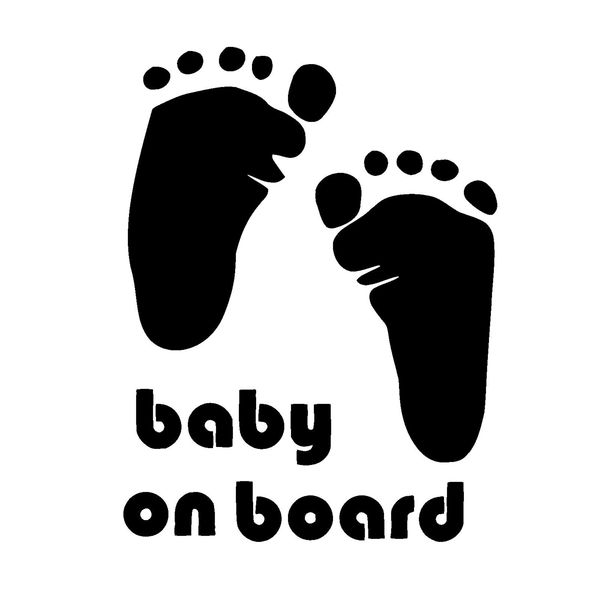 

10*15cm baby on board foot print feet car bumper rear window decal art sticker picture funny humour