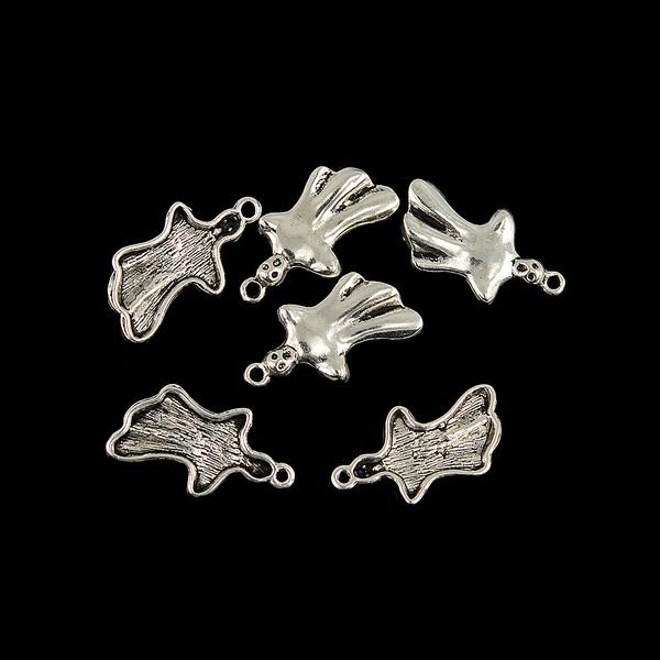 

tibetan silver floating ghost charms pendant findings for necklace earrings bracelet jewelry making pack of 50, Black