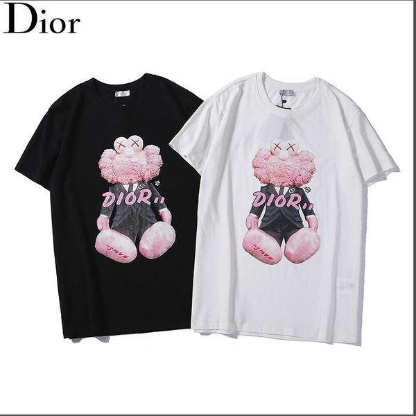 

new summer fashion designers men's shirt t-shirt letter embroidery t-shirt men's brand short-sleeved t-shirt women's shirt-01, White