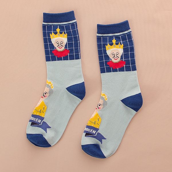 

1 пара короткие носки смешные мода мультфильм аниме прыжки конфеты леди средняя трубка носки хлопок спортивные женщины, Black;white