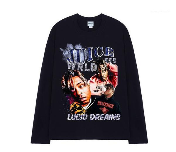 

shirts men women hiphop spring rip tshirts juice wrld printed t, White;black