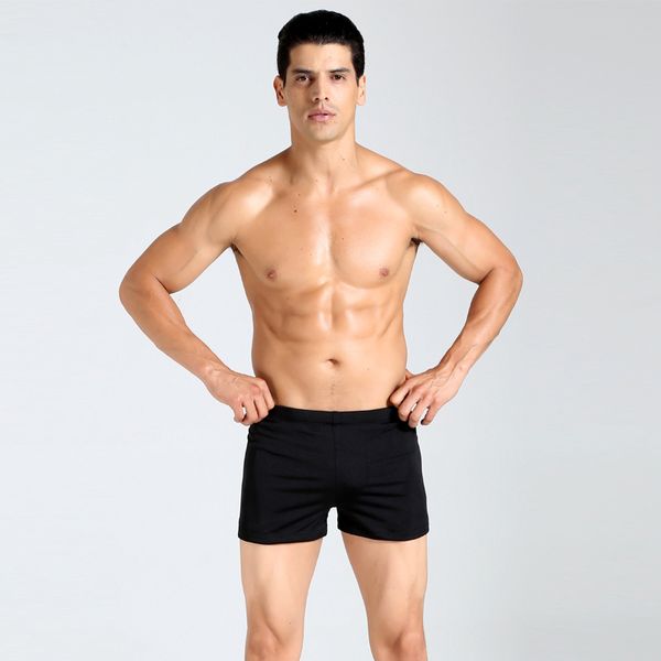 

new men's black swimming shorts 2018 professional quality men's swimming shorts pair with swimsuit low-waisted