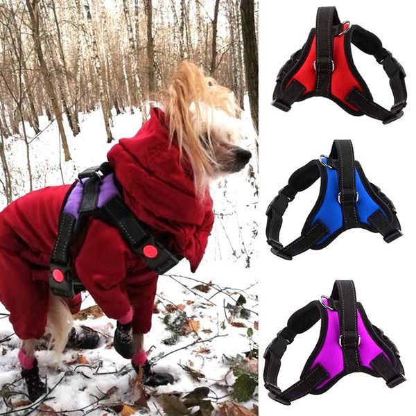 

xs-xl k9 adjustable reflective nylon pet dog harness vest harnesses dog lead for husky alaska teddy for walking pet collar