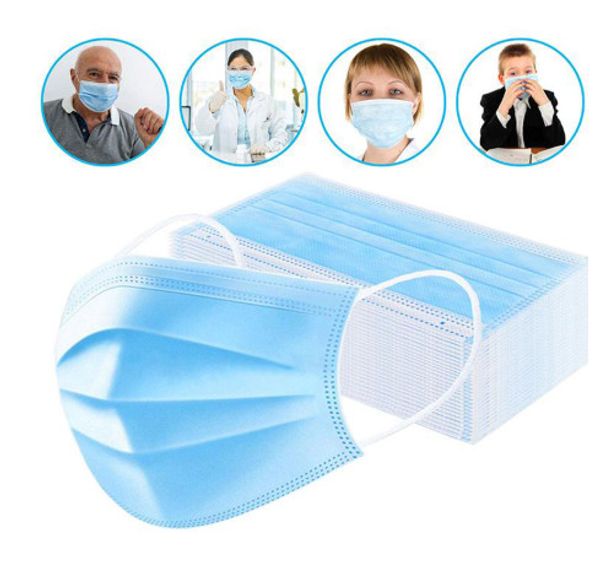 

100 шт предотвратить бактерии рот маска для лица одноразовые нетканые 3-слойный фильтр унисекс антипылевой рот нос доказательство маска