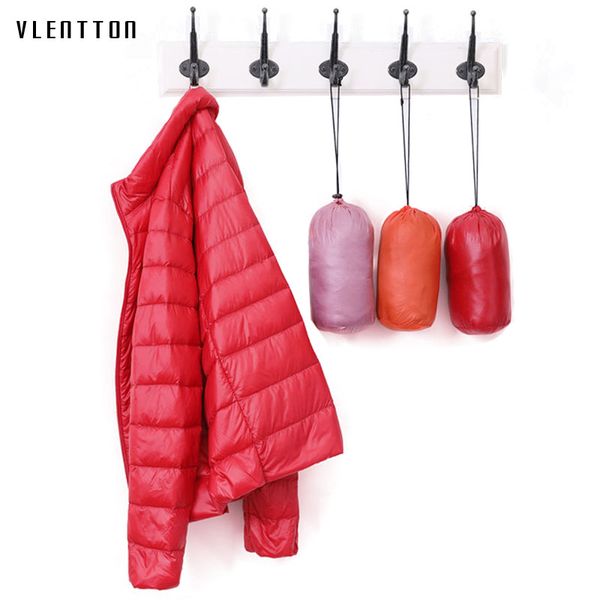 

winter jacket women 2020 new 90%white duck ultra thin down jacket female long sleeve pocket down parkas large size 7xl, Black