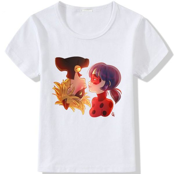 Miraculous T Shirt Ladybug Cartoon Short Sleeve Tops Cat Noir Unisex Fastness Tees Colorfast Print Clothing Pure Color Modal Tshirt T Shirts Design