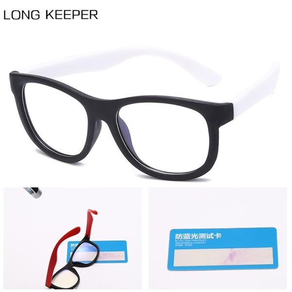 

sunglasses longkeeper kids anti blue light glasses children flexible tr90 square eyeglasses boys girls clear lens uv400 spectacles eyewear, White;black