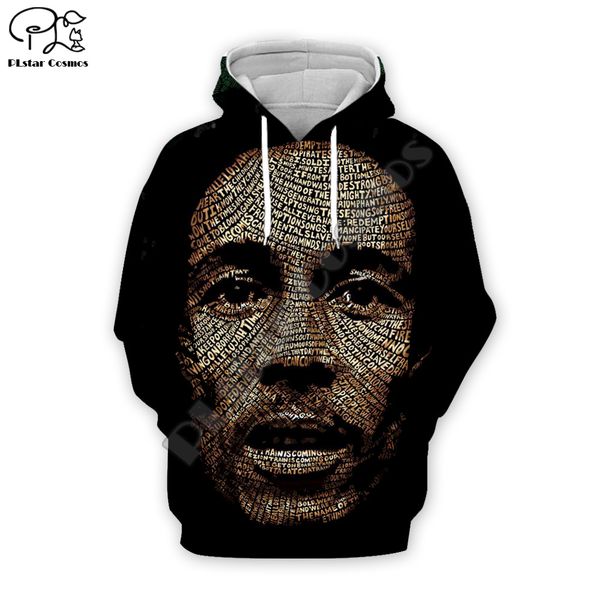 

plstar cosmos hiphop reggae bob marley tracksuit colorful newfashion 3dprint zipper/hoodie/sweatshirt/jacket/men/women 14, Black