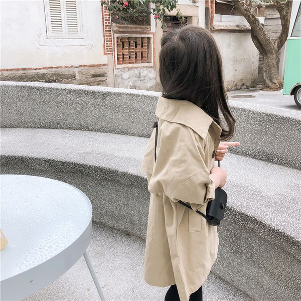 

spring new arrival korean style cotton pure color long style all-match windbreak coat for fashion baby girls and boys, Camo