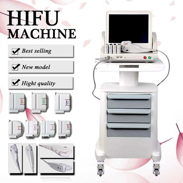 

hifu lifting system high intensity focused ultrasound hifu face lift skin tightening machine anti wrinkle 5 cartridges device